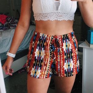 funky patterned shorts!!